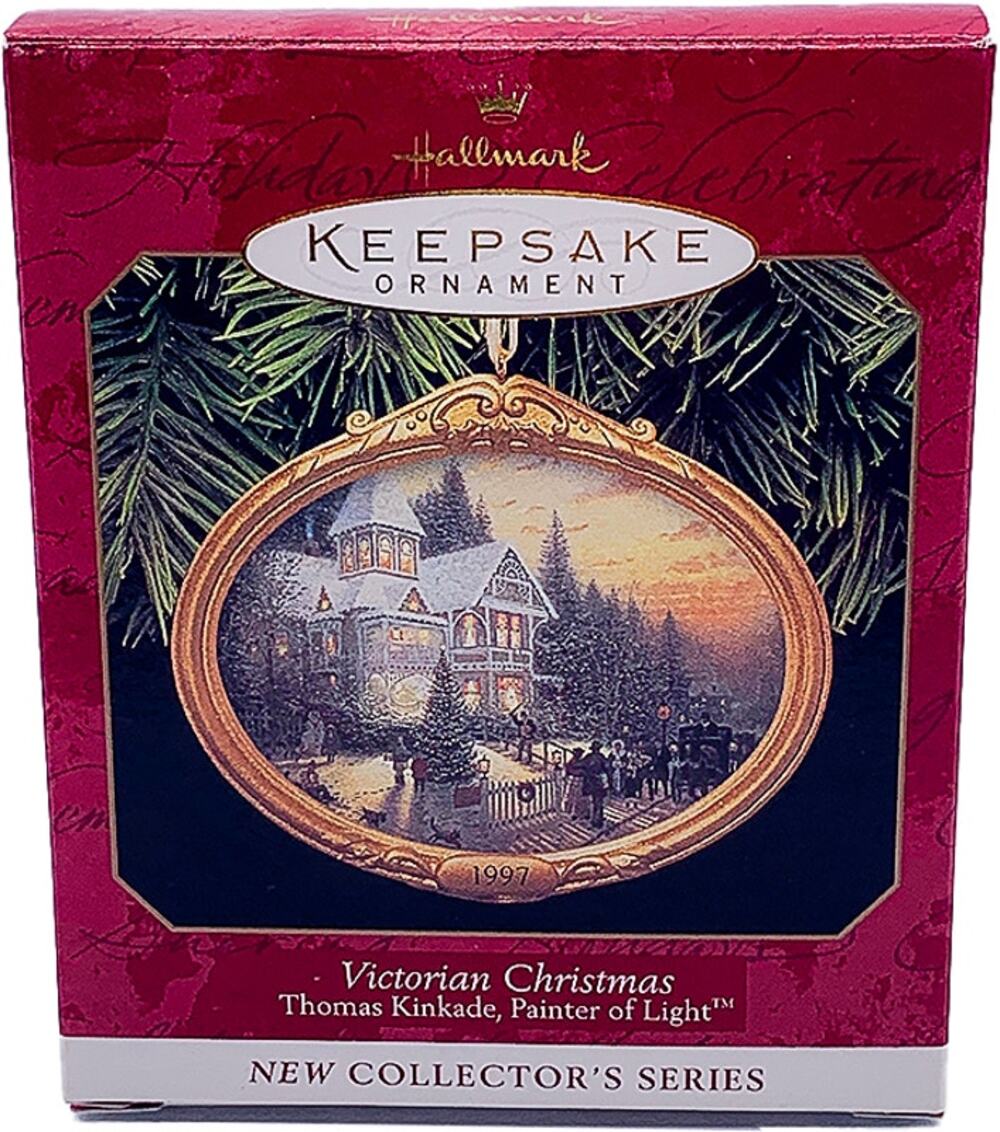 1997 Hallmark Keepsake Thomas Kinkade Victorian Christmas Ornament in Box